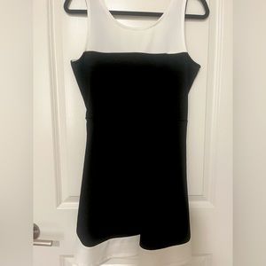 H&M black and white skater dress